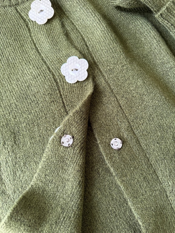 Retrobird Daisy Bloom Çiçek Düğmeli Hırka