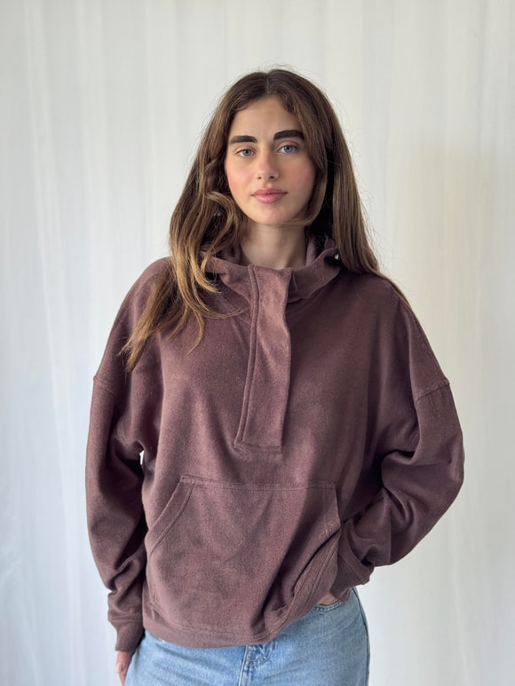 Retrobird Havlu Kumaş Oversize Kapüşonlu Sweatshirt