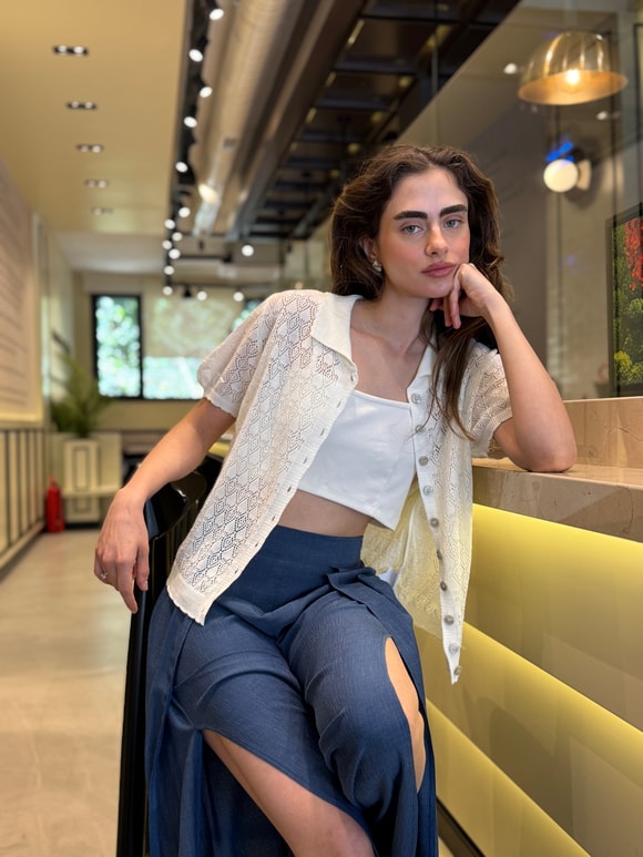 Retrobird Lora Dantel Yazlık Triko