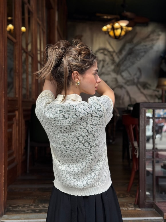 Retrobird Lora Dantel Yazlık Triko