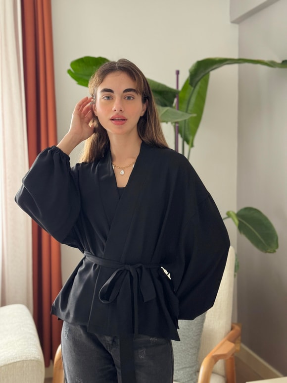 Retrobird Mini Wrap Bluz Kimono