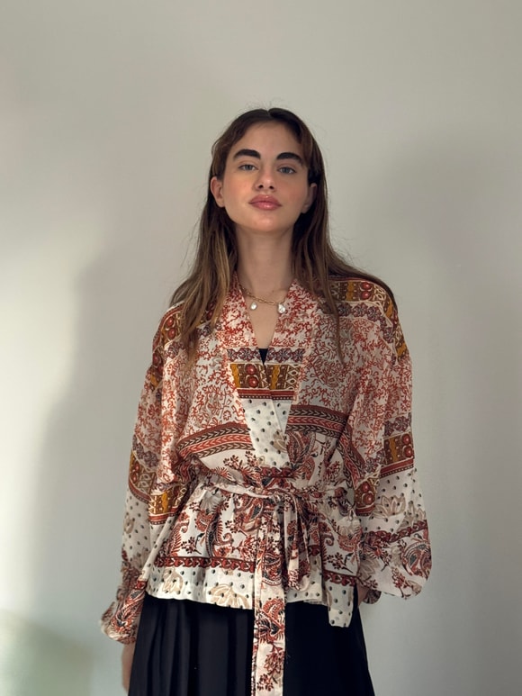 Retrobird Mini Wrap Bluz Kimono