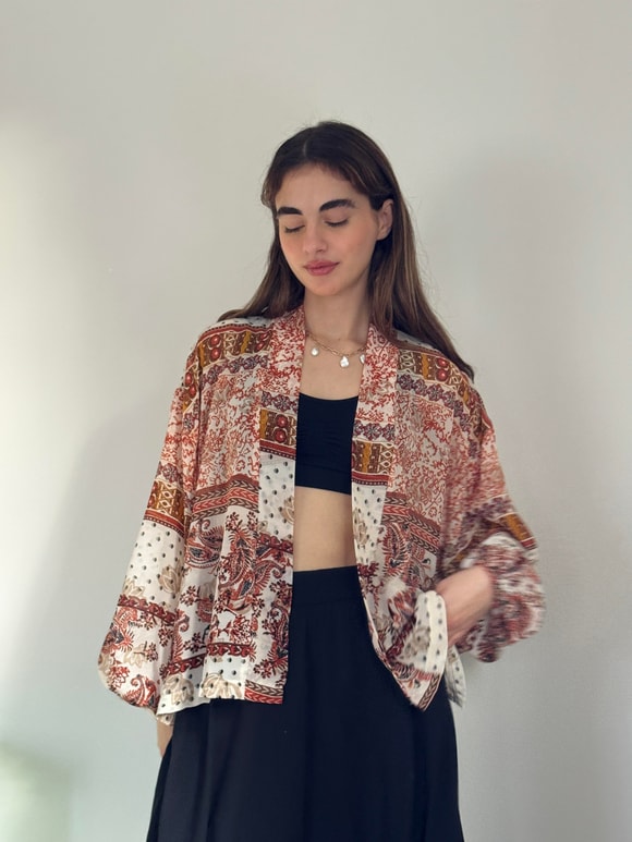 Retrobird Mini Wrap Bluz Kimono