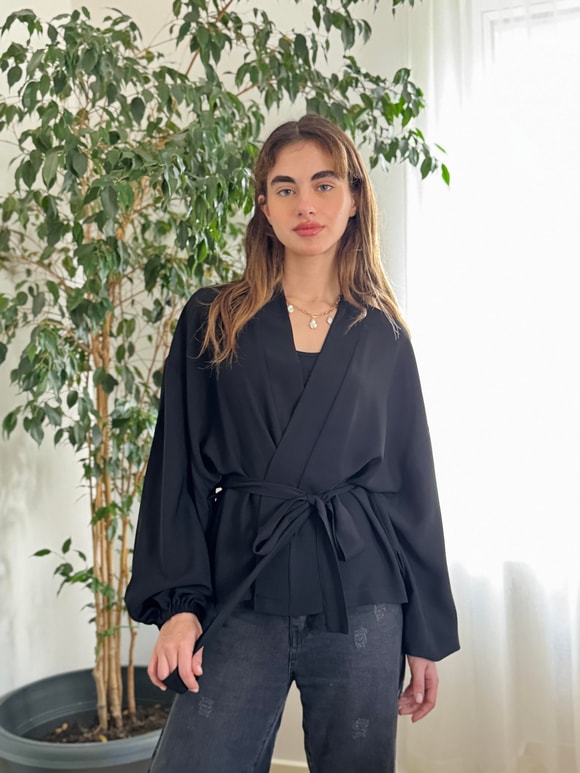 Retrobird Mini Wrap Bluz Kimono