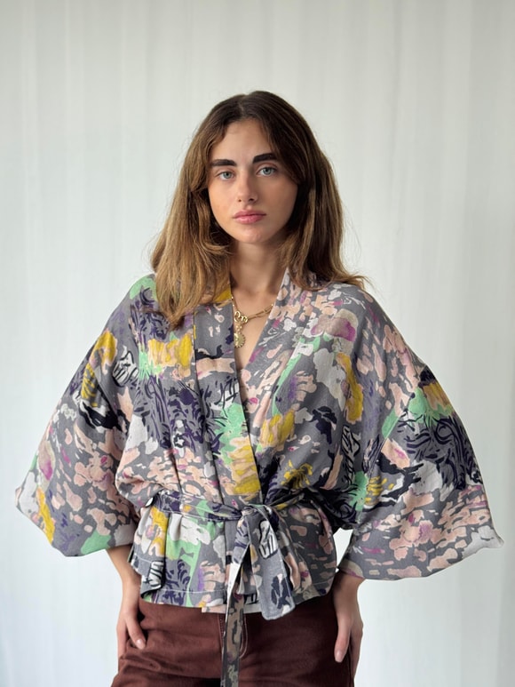 Retrobird Mini Wrap Bluz Kimono