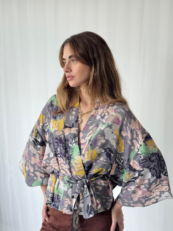 Retrobird Mini Wrap Bluz Kimono