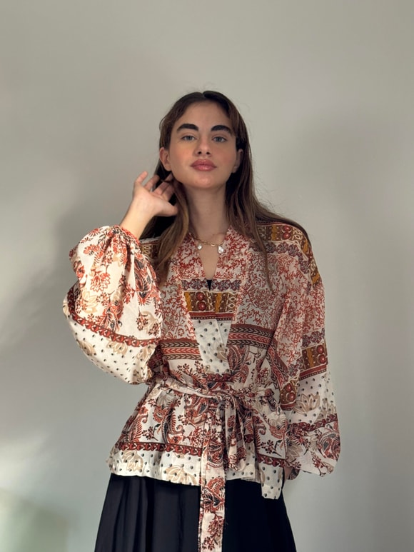 Retrobird Mini Wrap Bluz Kimono