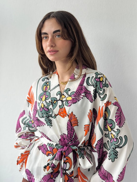 Retrobird Mini Wrap Bluz Kimono