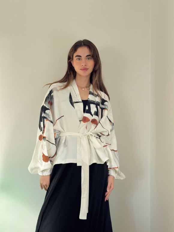 Retrobird Mini Wrap Bluz Kimono