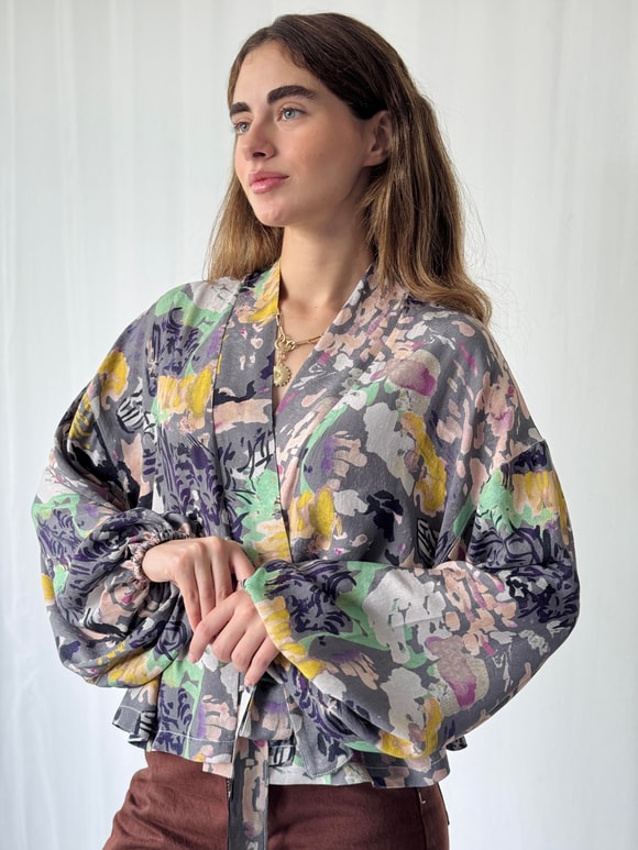 Retrobird Mini Wrap Bluz Kimono