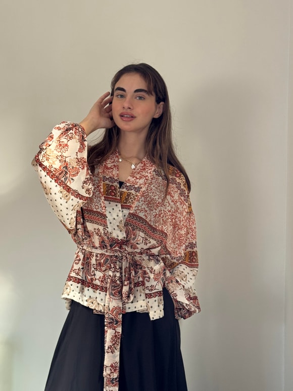 Retrobird Mini Wrap Bluz Kimono