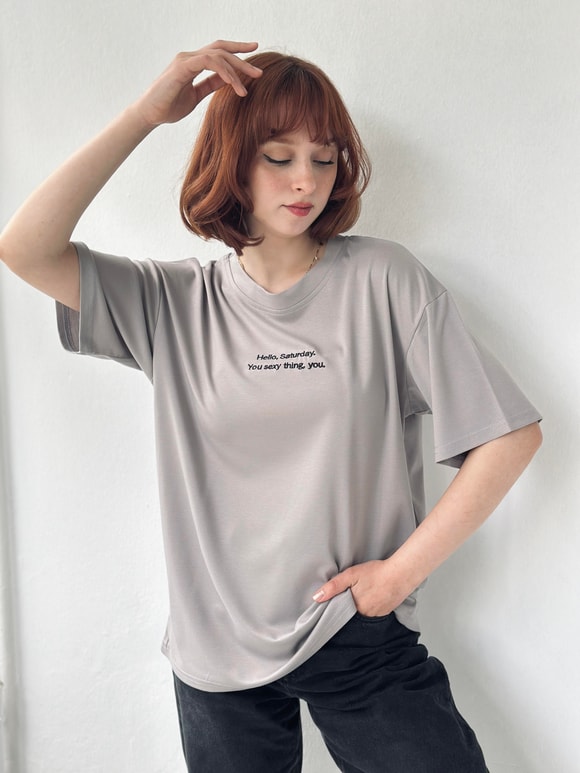 Retrobird Nakışlı Saturday Unisex Oversize Tişört
