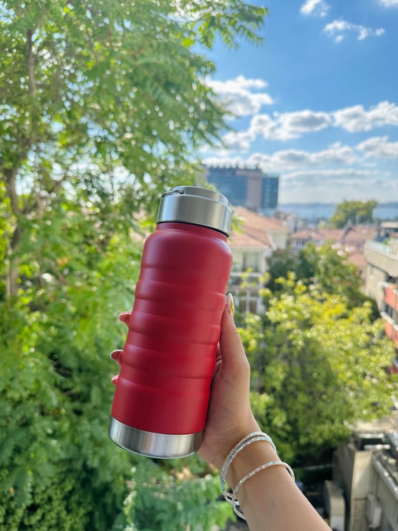 Retrobird Outdoor Kamp Paslanmaz Çelik Bordo Termos 400 ML