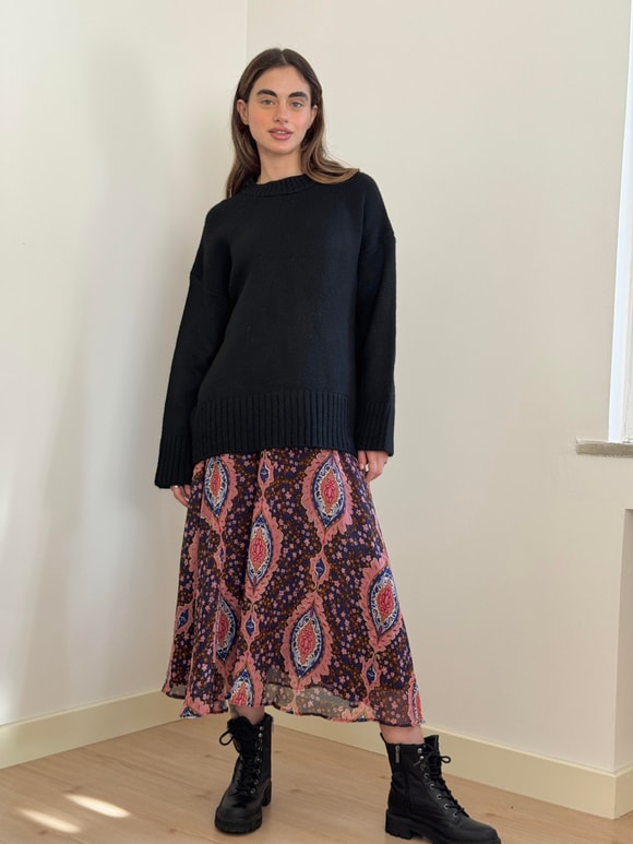 Retrobird Pinterest Oversize Siyah Basic Kazak