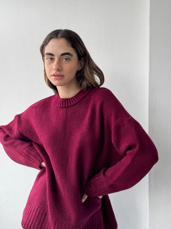 Retrobird Pinterest Oversize Bordo Basic Kazak