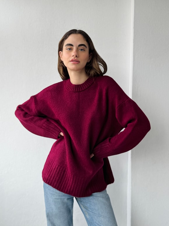 Retrobird Pinterest Oversize Bordo Basic Kazak