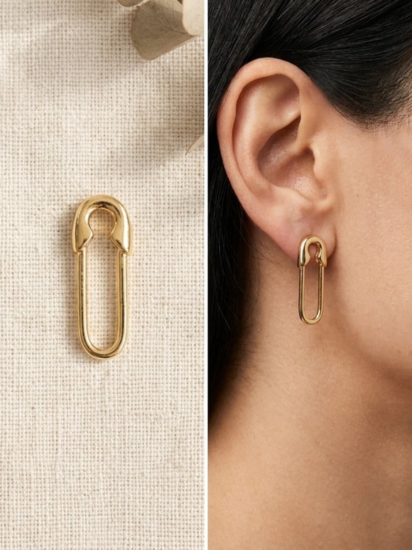 Retrobird Retro Model Gold Color Earrings