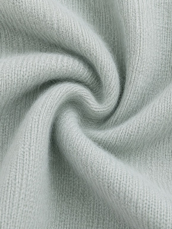 Retrobird Rosalie Oversize Polo Yaka Çift Fermuarlı Buz Mavi Triko Hırka