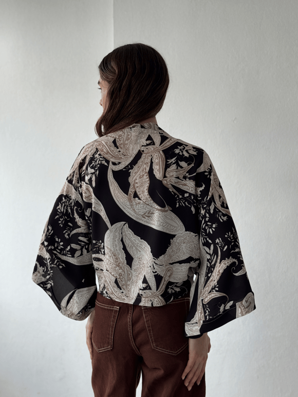 Retrobird Tasarım Boho Desen Mini Kimono