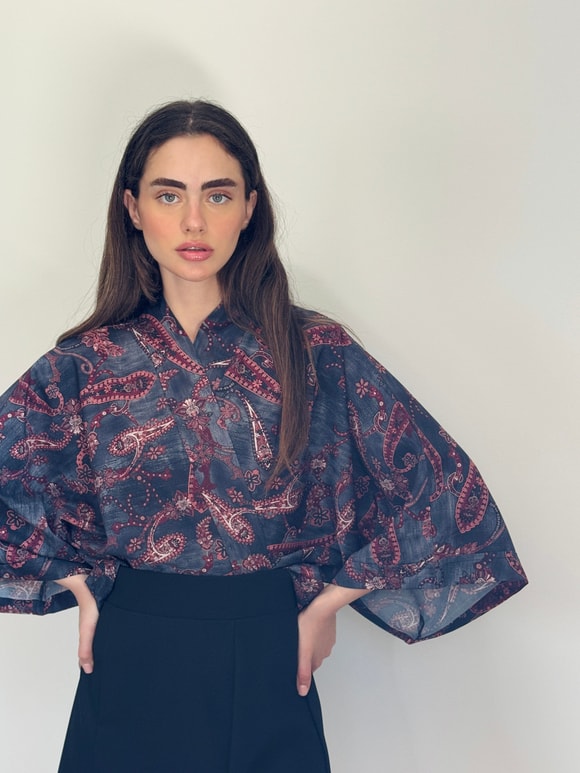 Retrobird Tasarım Boho Mini Kimono