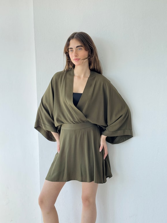 Retrobird Tasarım Boho Mini Kimono