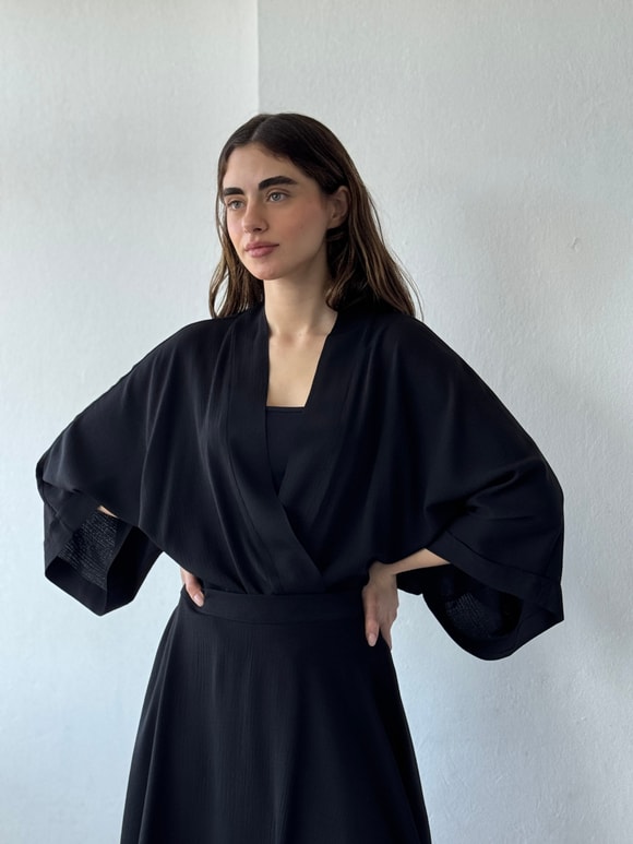 Retrobird Tasarım Boho Mini Kimono
