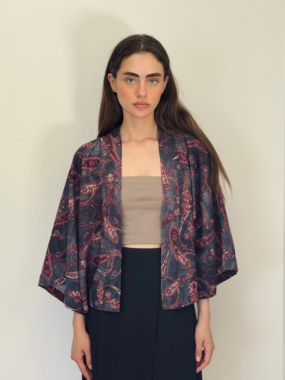 Retrobird Tasarım Boho Mini Kimono