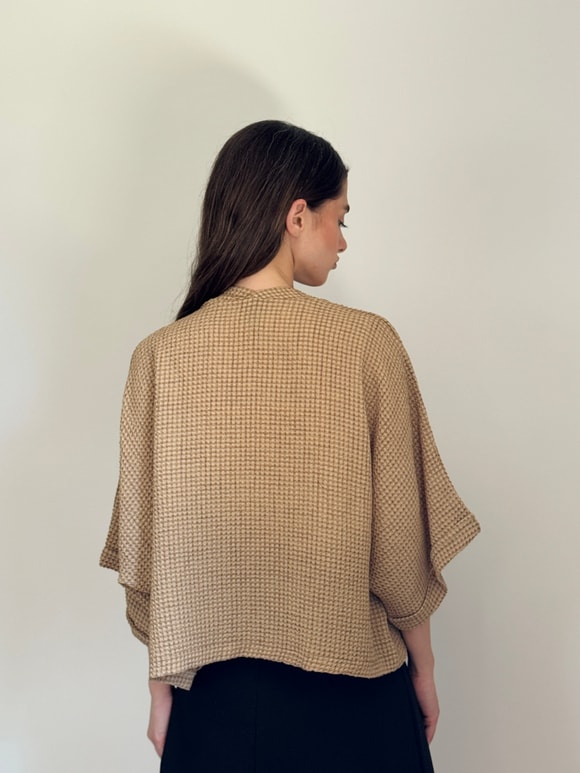 Retrobird Tasarım Transparan Dantel Boho Mini Kimono