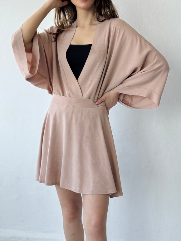 Retrobird Tasarım Boho Mini Kimono