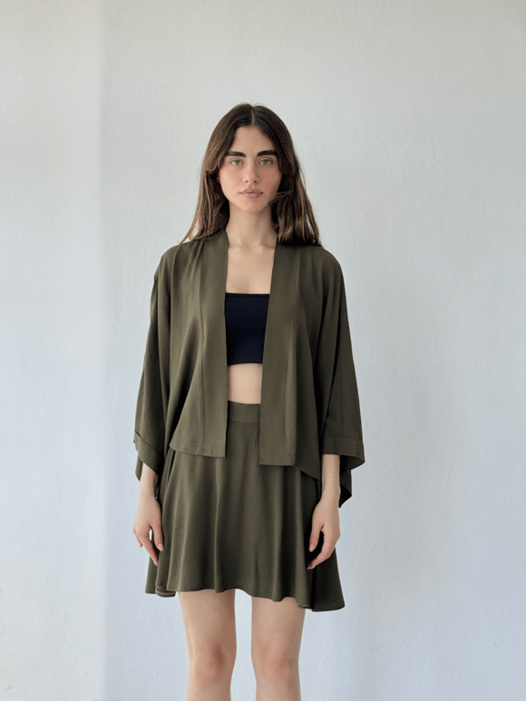 Retrobird Tasarım Boho Mini Kimono