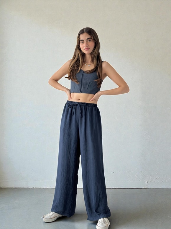 Retrobird Tasarım Bol Kesim Relax Pantolon