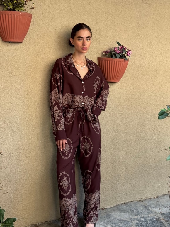 Retrobird Tasarım Bol Kesim Relax Pantolon