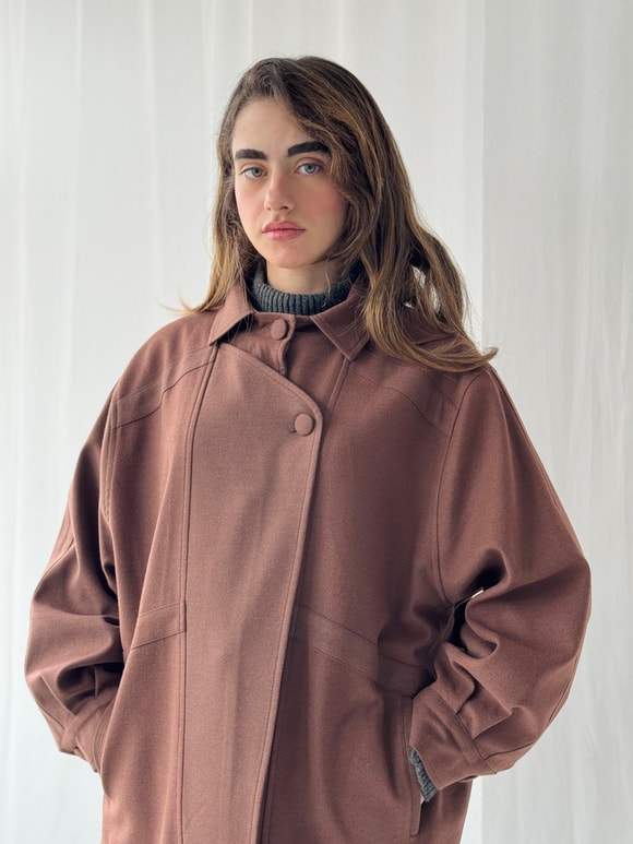 Retrobird Tasarım Kızıl Kahve Bomber Ceket Mont