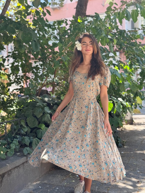 Retrobird Tasarım Matilda Uzun Elbise