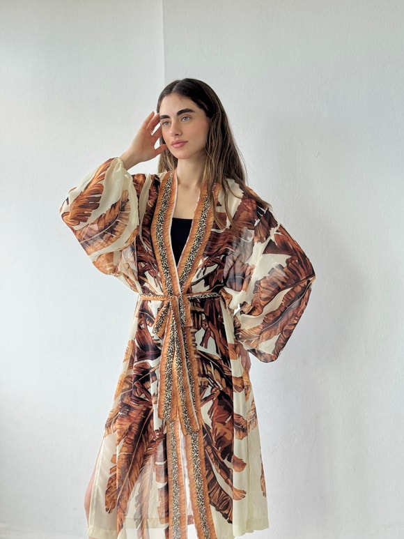 Retrobird Tasarım Palmera Wrap Kimono