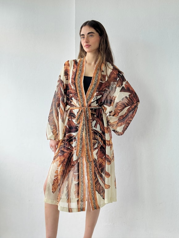 Retrobird Tasarım Palmera Wrap Kimono