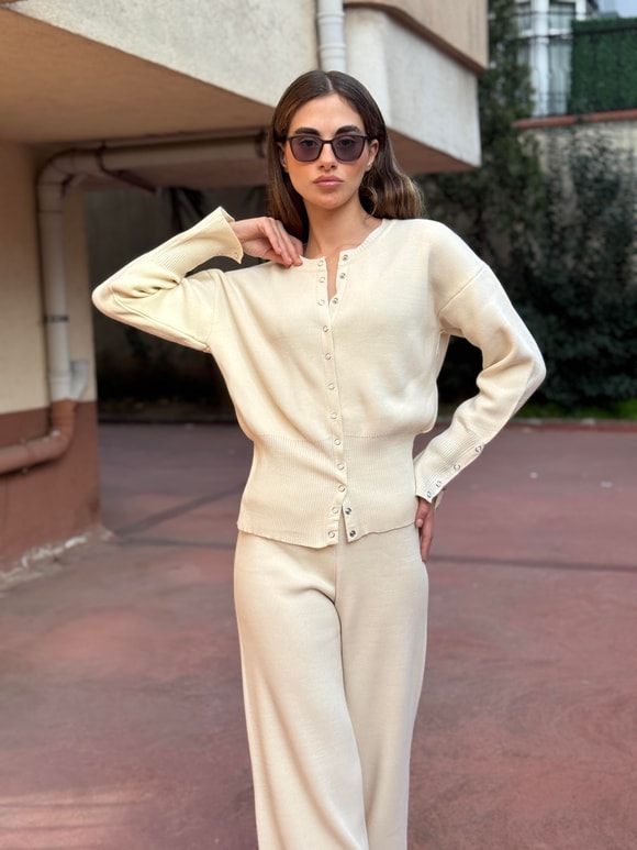Retrobird Cream Knit Set