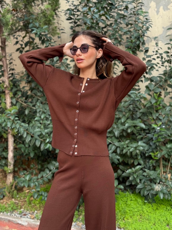 Retrobird Brown Knitted Set
