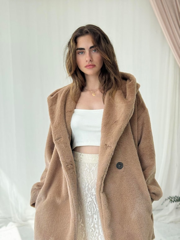 Retrobird Urban Retro Kapüşonlu Oversize Ceket Kaban