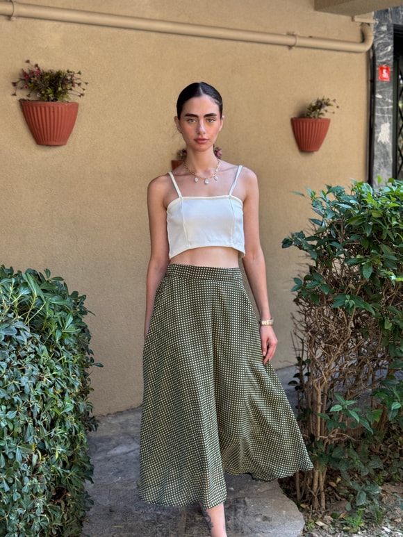 Retrobird Valerie Şifon Kloş Astarlı Uzun Etek