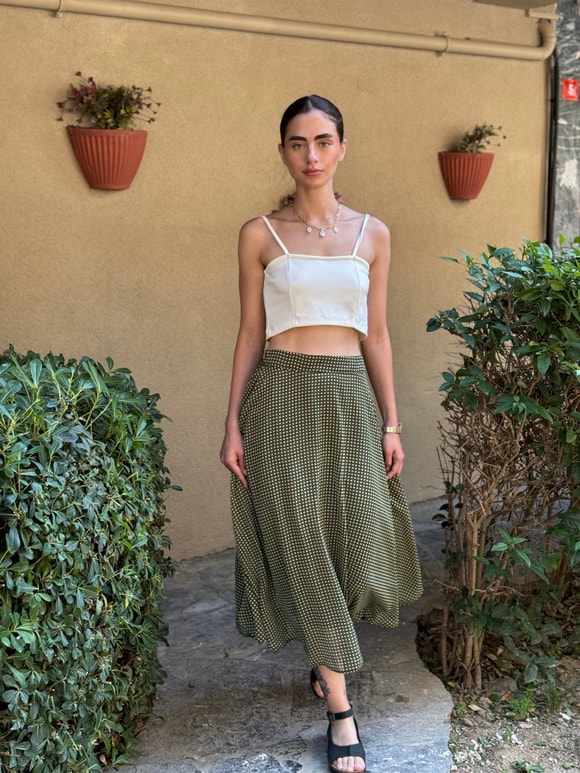 Retrobird Valerie Şifon Kloş Astarlı Uzun Etek