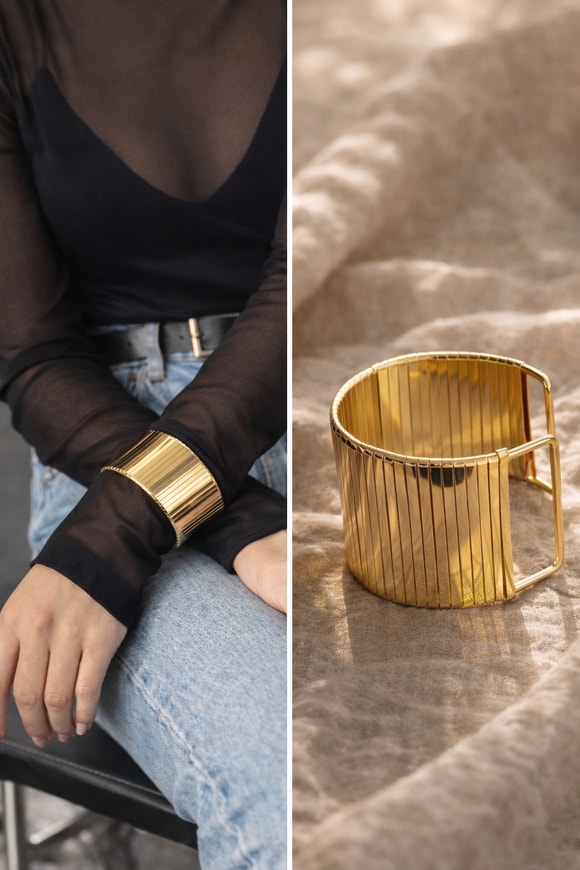 Retrobird Vintage Style Golden Aura Bilezik