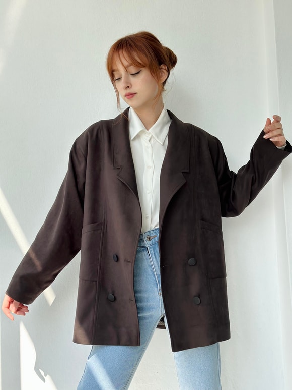 90'lar Retro Model Oversize Tasarım Ceket