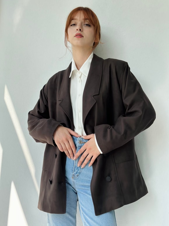 90'lar Retro Model Oversize Tasarım Ceket