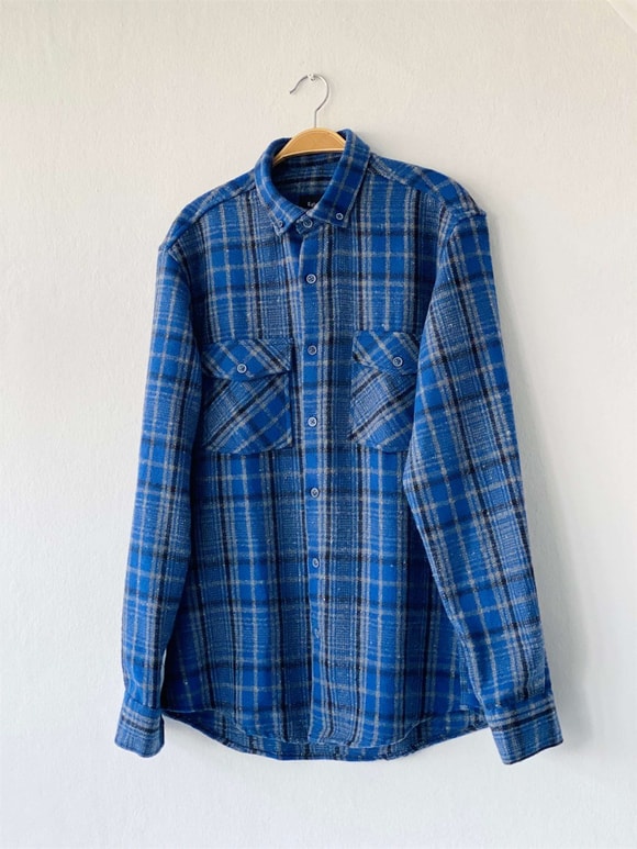 Retrobird Acrylic Yarn Colorful Wide Pattern Thick Winter Long Sleeve Lumberjack Men's Shirt