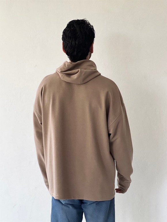 Oversize Unisex Basic Kapüşonlu Sweatshirt