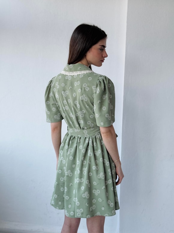 Retrobird 1950'li Yılların  Tasarımı Dantelli Betty Kısa Elbise