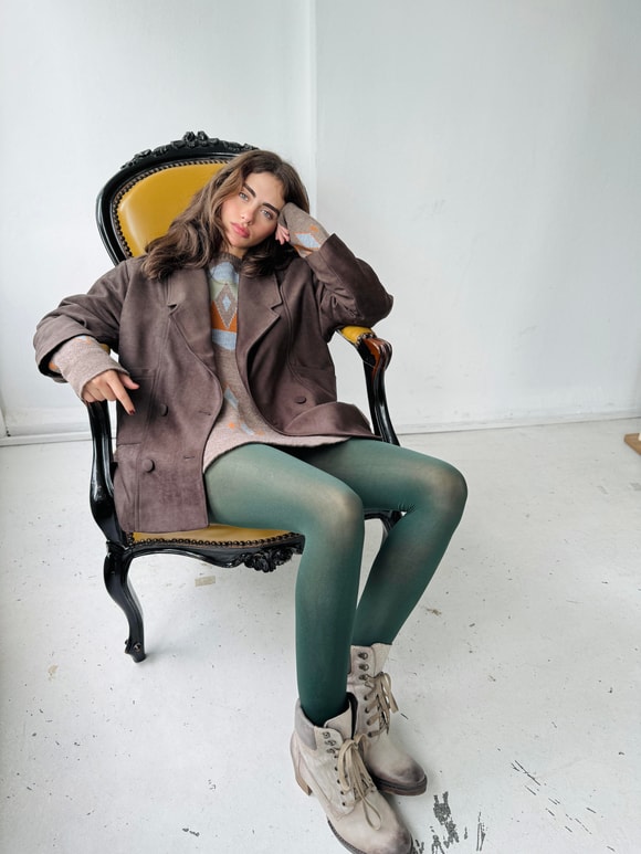 Retrobird 90'lar Retro Model Kahverengi Oversize Tasarım Ceket