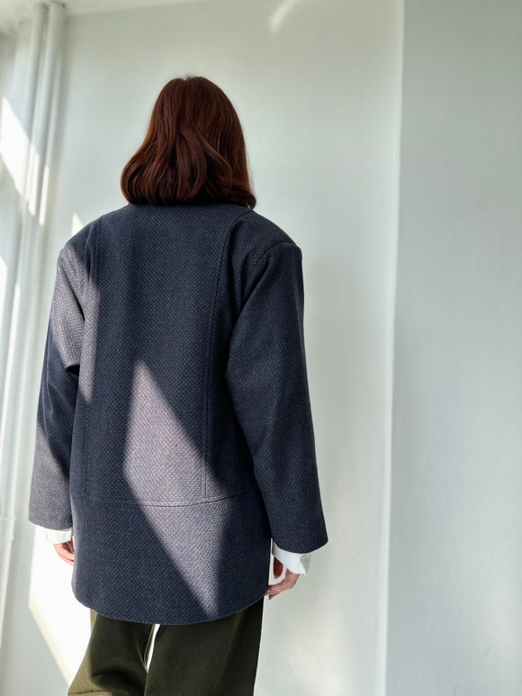 Retrobird 90'lar Retro Model Oversize Tasarım Yün Kaban Ceket