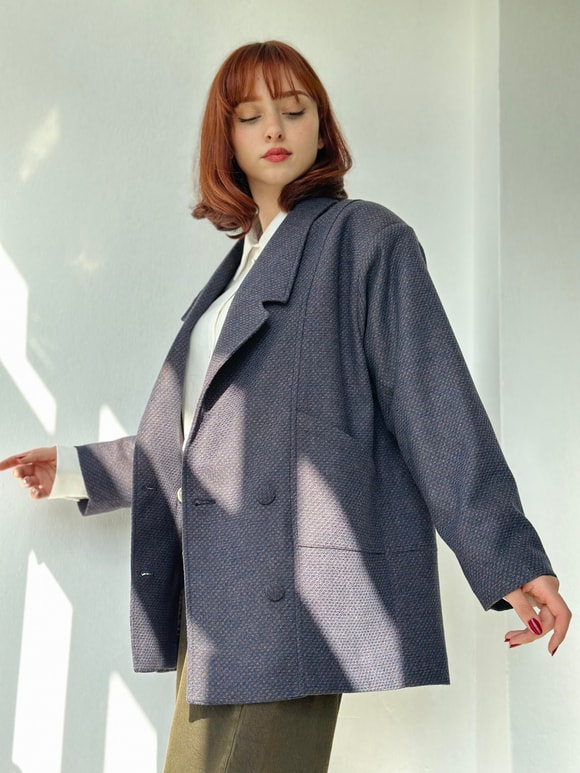 Retrobird 90'lar Retro Model Oversize Tasarım Yün Kaban Ceket